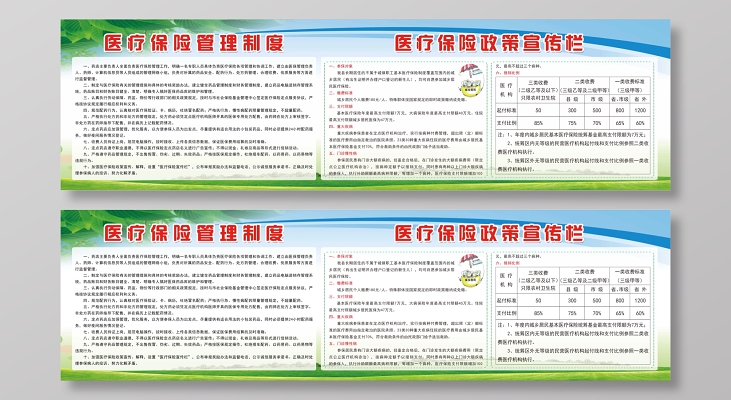 醫療保險管理制度宣傳欄醫療保險制度宣傳欄