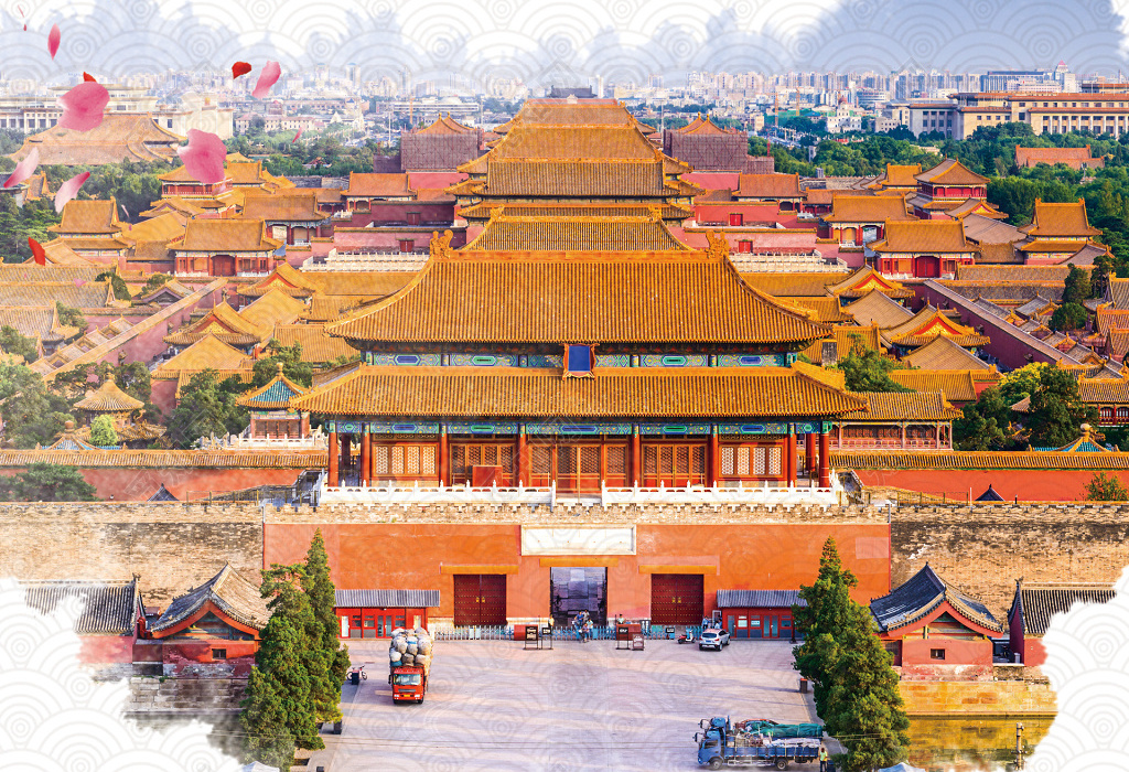 北京旅游故宫简介皇家宫殿紫禁城规模大海报模板