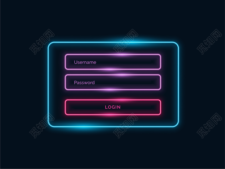 Ui设计pc端网页登录注册界面素材免费下载 觅知网