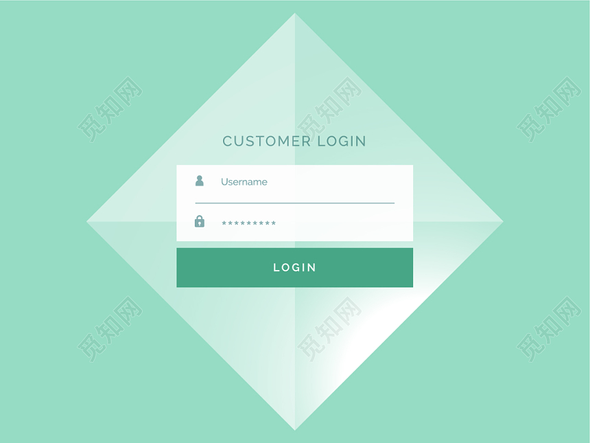 Ui设计pc端网页登录注册界面素材绿色免费下载 觅知网