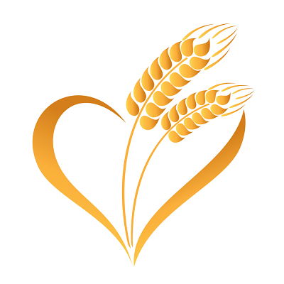 简约金色小麦稻谷标识标志矢量素材