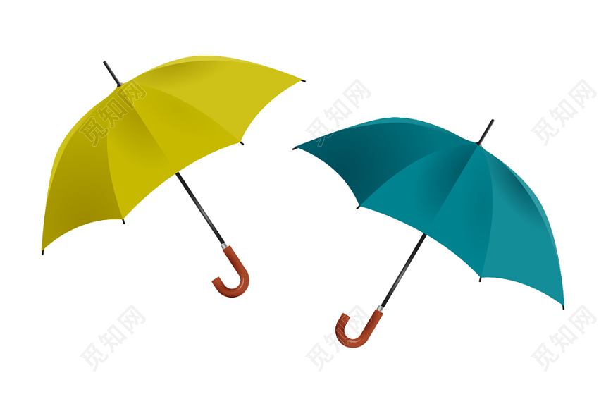 雨伞雨具卡通手绘素材免费下载 觅知网