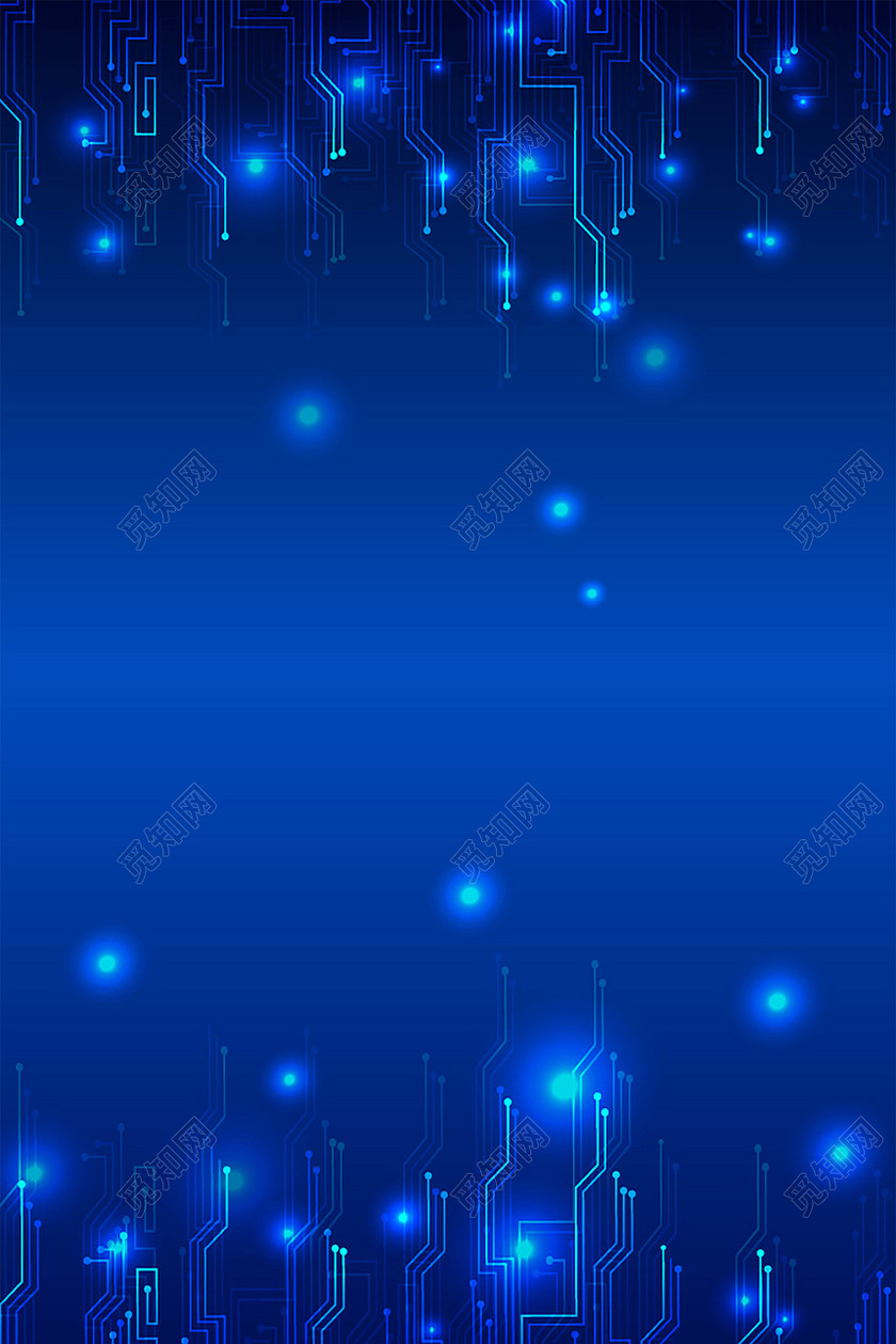 蓝色科技线条海报背景免费下载 觅知网