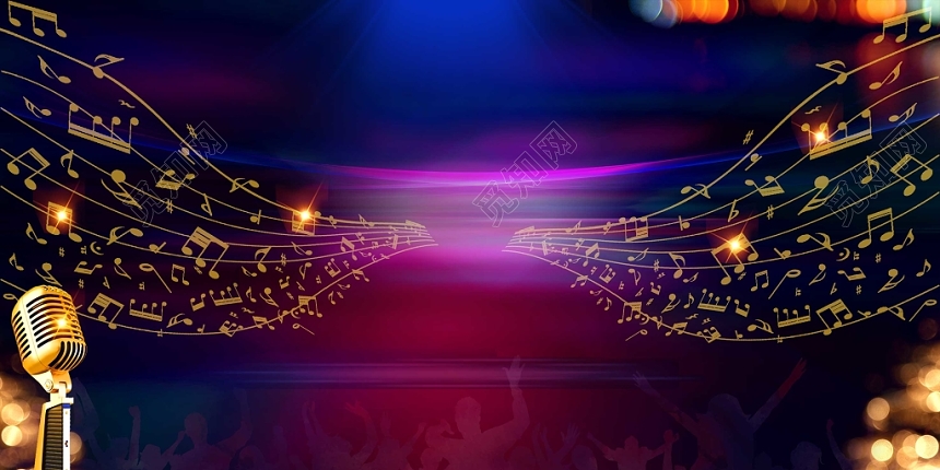 歌唱比赛音乐节演唱会音乐歌曲比赛背景素材免费下载 觅知网
