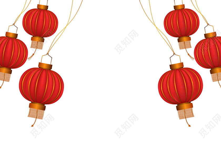 红色春节新年灯笼中国风红灯笼矢量素材免费下载 觅知网