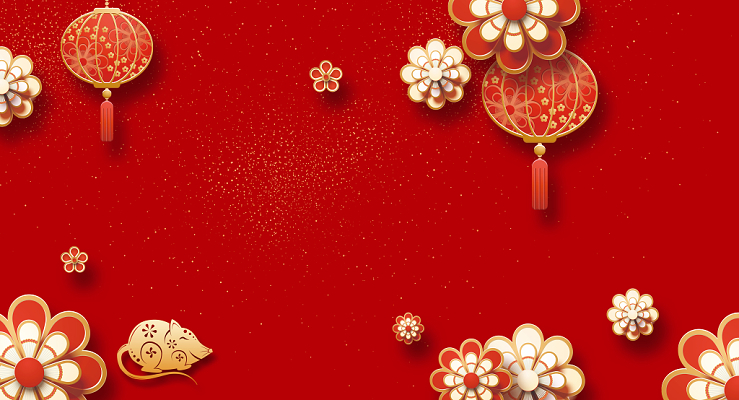 红色喜庆2020年货节年货礼盒包装背景素材