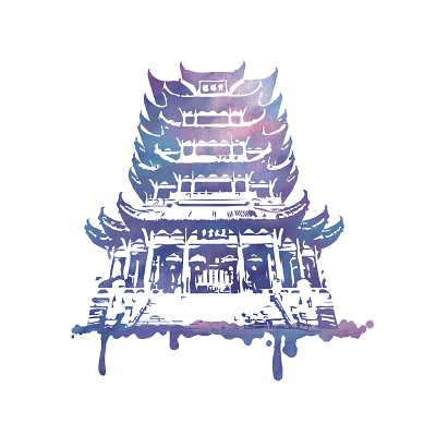 武汉建筑剪影素材