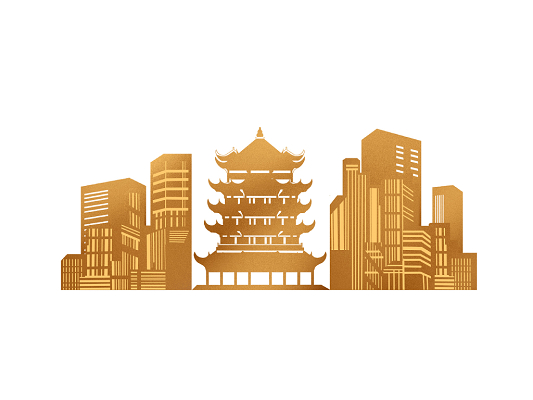 武汉建筑剪影素材