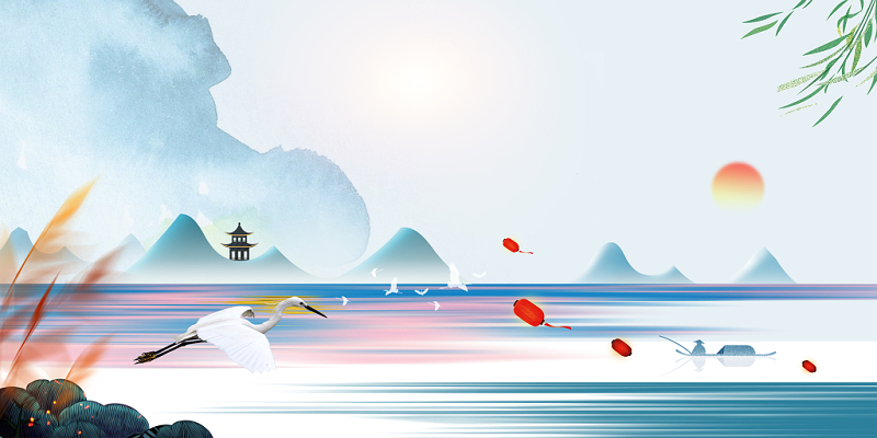 蓝色创意古典中国风清明节清明追思背景素材免费下载 觅知网