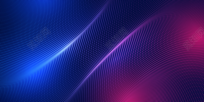 渐变蓝紫科技感科技波点流动科技大数据背景素材免费下载 觅知网