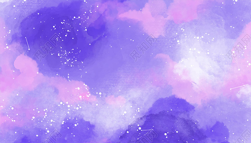紫色梦幻星系星空太空宇宙绚丽繁星背景免费下载 觅知网