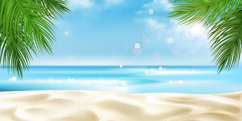 夏天夏天海边沙滩海报背景免费下载 觅知网