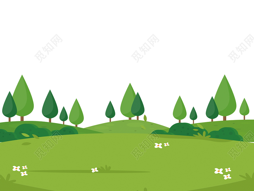 绿色卡通草地草坪草原植物树花草元素png素材免费下载 觅知网 4718