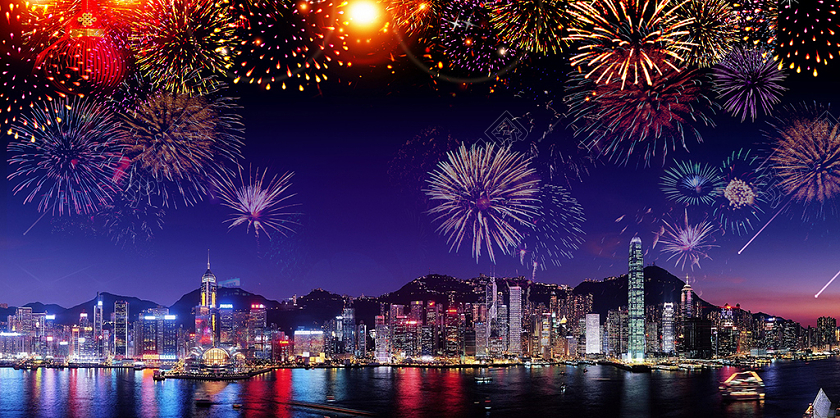 紫色场景烟花城市夜景背景免费下载 觅知网 紫色场景烟花城市夜景背景免费下载 觅知网