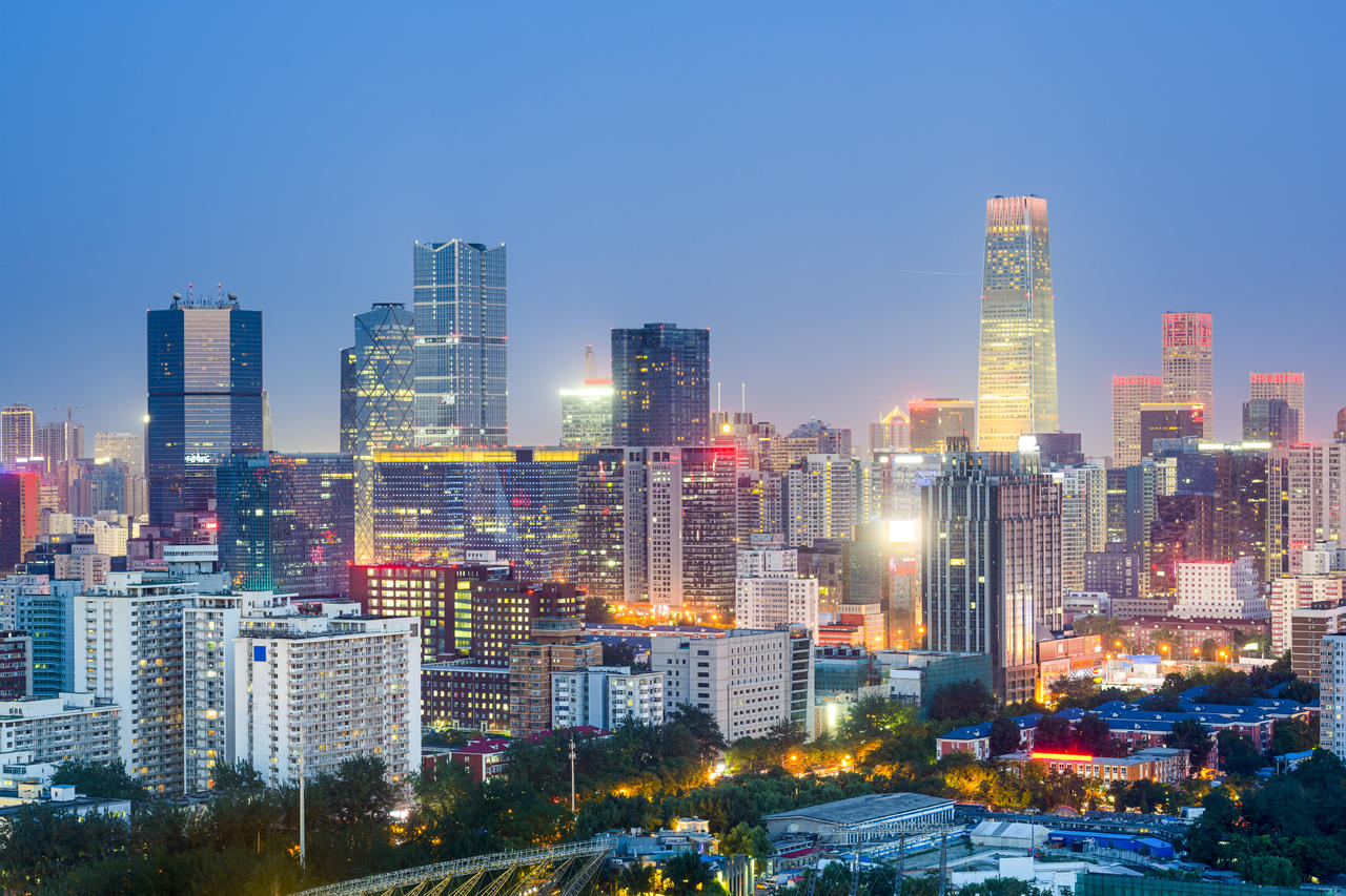 北京市繁華的城市夜景